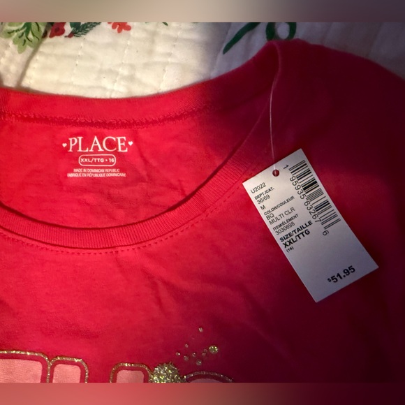 New Children’s Place shirt. Red with multi colors, size XXL ( 16 ) - Picture 2 of 2